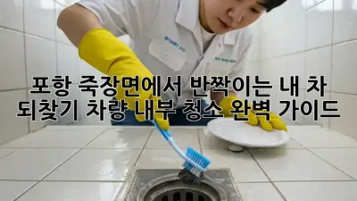 포항 죽장면에서 ✨반짝이는 내 차 되찾기✨: 차량 내부 청소 완벽 가이드